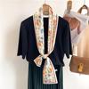 Silk Ribbon Scarf Satin Headkerchief Luxury Long Hair Hand Design Fashion Print Wrist Foulard Bandana Neck Tie Scarves 