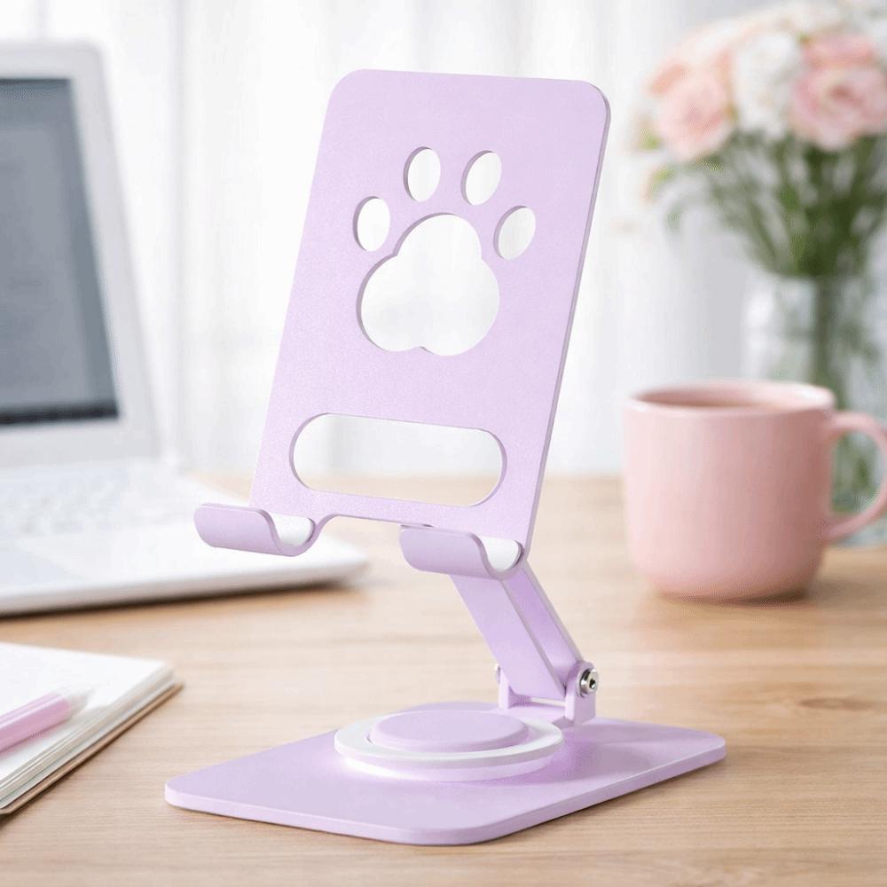 360° Rotation Cat Paw Tablet Stand Adjustable Mobile Phone Stand Desktop
