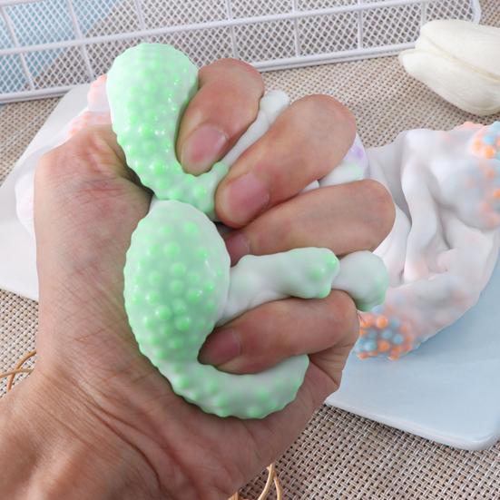 Виноградный мяч для снятия стресса, игрушки для взрослых, разноцветные бусины, мяч для снятия стресса со звуком, мяч для упражнений на руку для облегчения синдрома запястного канала