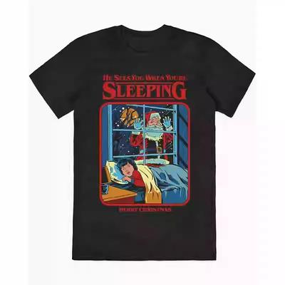 Лето 2025 Пахнет Рождеством Пахнет Рождеством Новые Мужские и Женские Европейские, Американские High Street Винтажные Футболки
