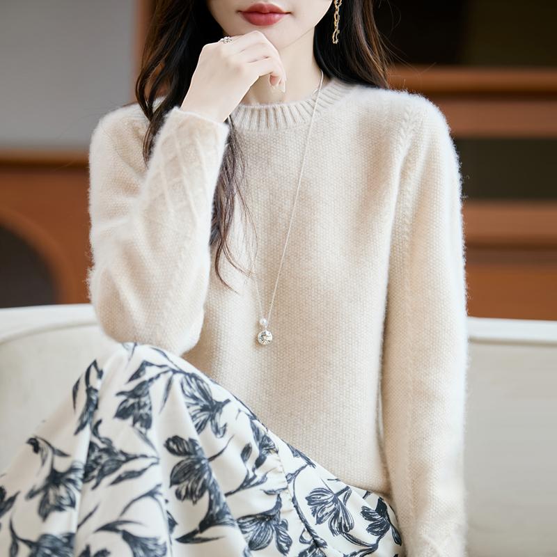 Женский кашемировый свитер Qinghe кашемир 30% кашемир 70% шерсть осенне-зимний пуловер теплый и модный