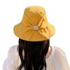 Bucket hat women's summer new two-color basin hat fashionable versatile sunscreen hat trendy school style big edge sun hat