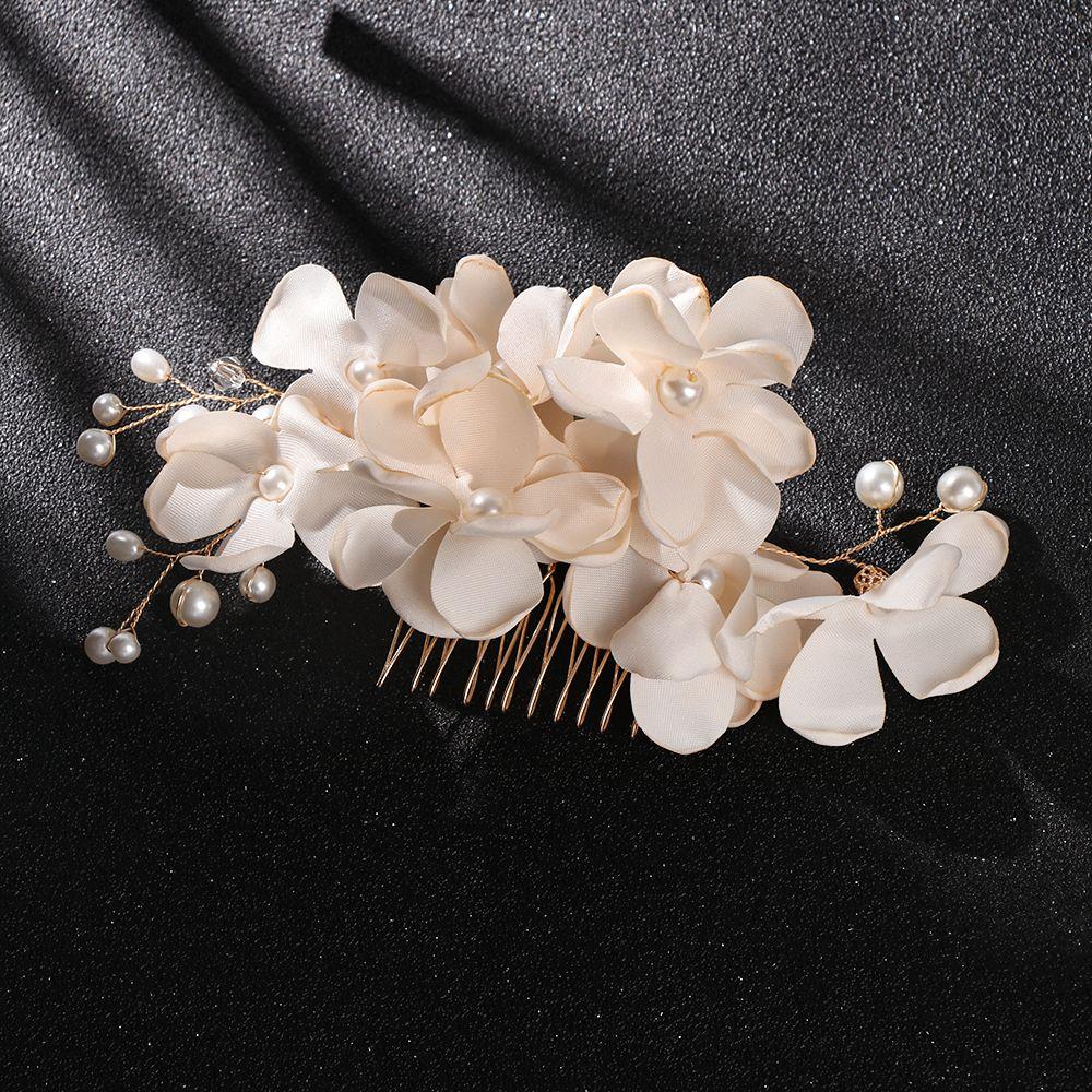 Crystal Wedding Red/Pink/Champagne Bridal Clips Flower Hair Pin  Hair Combs Bridesmaid Tiara