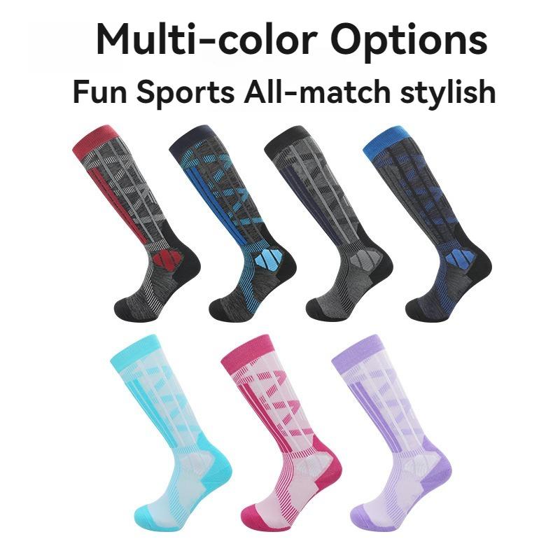 Зимние теплые утолщенные лыжные чулки, походные носки для женщин, мужчин, детей, противопрокольные, для катания на лыжах на открытом воздухе, высокие спортивные чулки