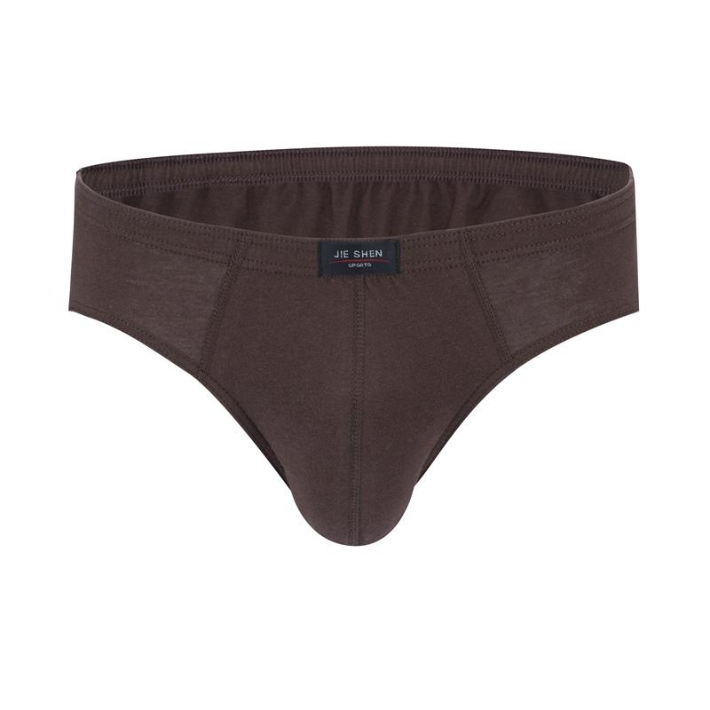 Однотонные дышащие мужские трусы из 100% хлопка