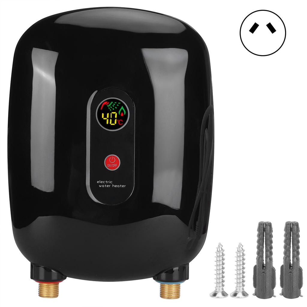 Проточный водонагреватель Мини Электрический безнапорный нагревательный элемент Ванная комната Душ Поставка Черный AU 220 В