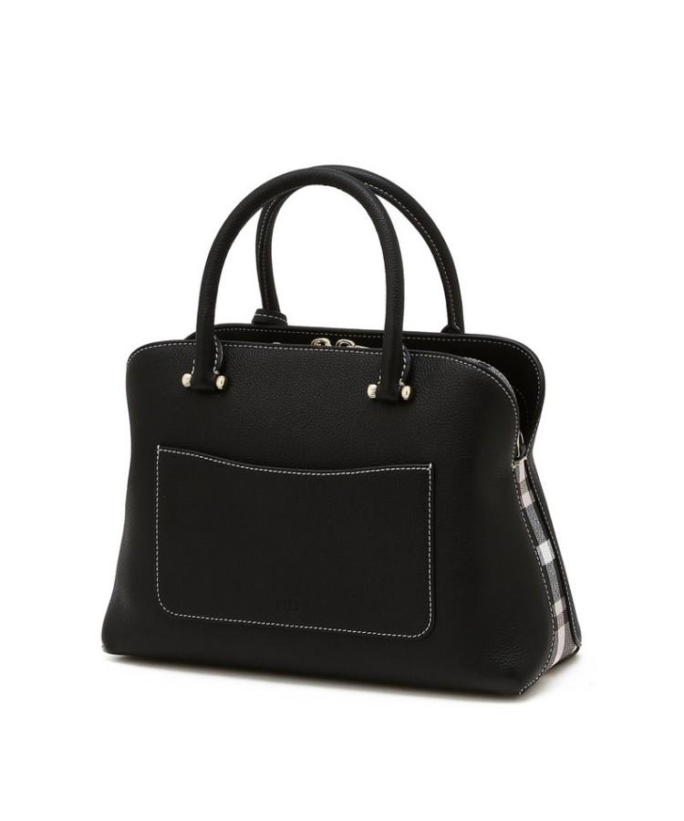 Daks Womens Accessories Black Dd Logo Cowhide Tote Bag_Dcba6E750Bk
