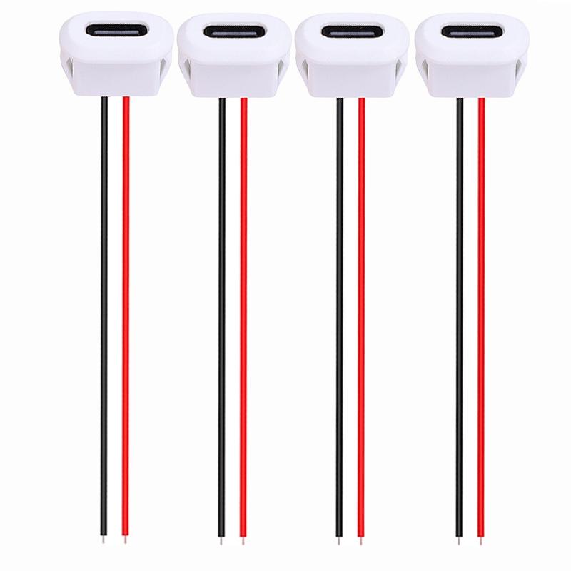 20/10/4/2pcs Type C Charger Plug Socket Connector Jack Female USB-C with Card Buckle 3A High Current Fast Charging Jack Port