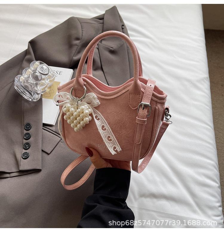 Women's 2025 New Fashion Niche Design Bucket Bag Daily Simple One Shoulder Crossbody Bag