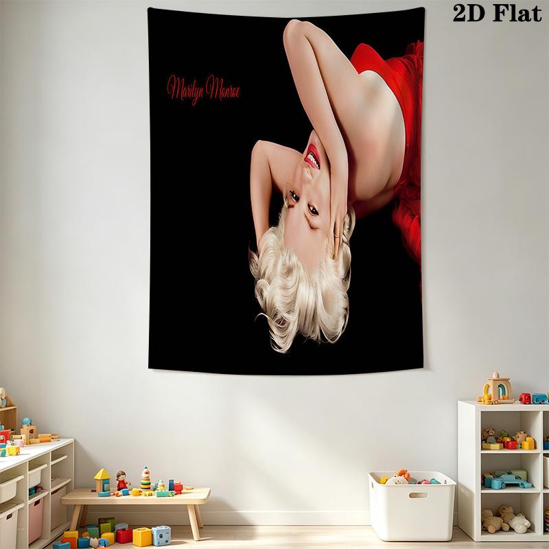 Marilyn Monroe Dress Pose Tapestry Background Cloth Fashion Print Soft Atmospheric Background Cloth Christmas Gift