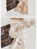 2024 Autumn/Winter Korean Knitted Wool Scarf - Women's Warm, Thick, Embroidered Design