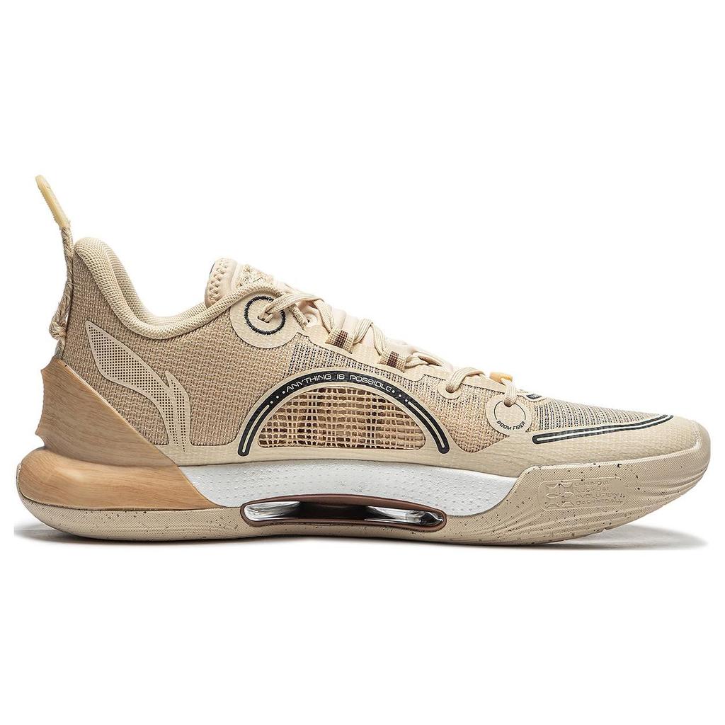 Баскетбольные кроссовки Li Ning Yu Shuai Evolution Low, легкие, высокопрочные, удобные, мягкие, отскакивающие, низкие, мужские, кроссовки цвета миндаля и хаки ABAS161-25