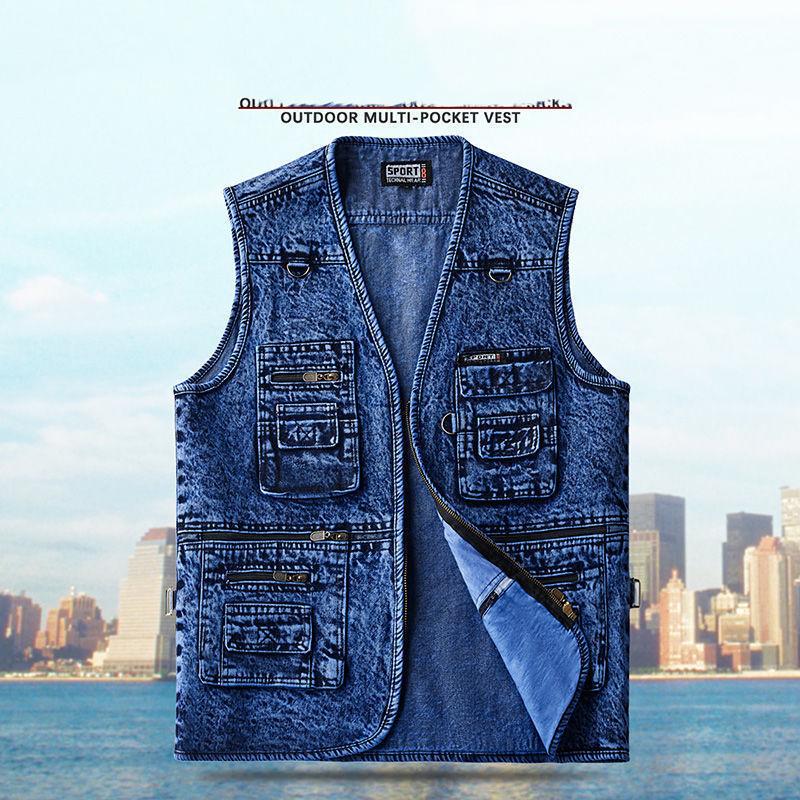 Men's Denim Vest 2024 Summer and Autumn Sleeveless Men's Vest Jacket Designer Vest Men's Clothing