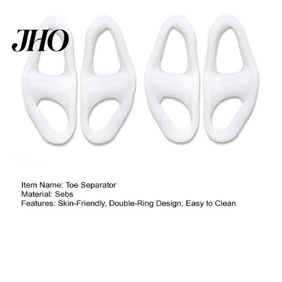 Comfortable Toe Separator 1 Pair for Overlapping Toes, Soft SEBS Bunion Corrector, Spacer Bunions Double Ring Foot Hallux Valgus, Day Night