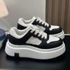 Versatile Sports Casual Shoes Heightening Velvet Internet Celebrity Board Shoes Soft Leather Platform White Shoes Women's Shoes 2025 Autumn New