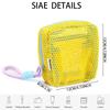 Square Mesh Cosmetic Bag, Portable Square Cosmetic Storage Bag with Zipper, Multi-purpose Sundries Storage Bag