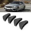 4pcs Car Rear Bumper Lip Spoiler Shark Fin Style Black Universal Parts
