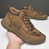 Повседневные кроссовки ручной работы, лоферы, повседневная обувь, высокие кожаные зимние спортивные ботинки для мужчин, мягкие и удобные нескользящие ботинки с хлопковой подкладкой
