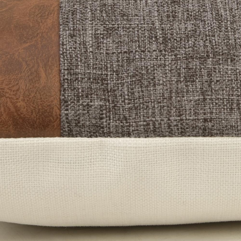 2pcs Faux Leather Pillow Cover 2 color Modern Patchwork Decorative Throw Pillowcase For Sofa Couch