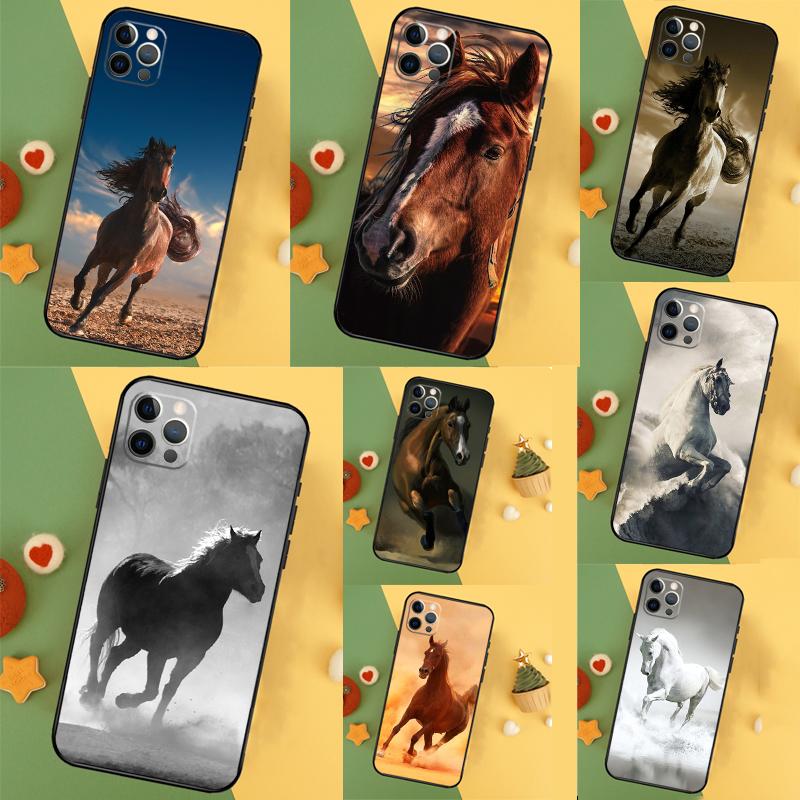 Крутой Чехол с Бегущими Лошадьми для Oppo A17 A94 A74 A54 A60 A40 A80 A16 A76 A96 A98 A58 A78 A18 A38 A57 A15 A5 A6 Pro