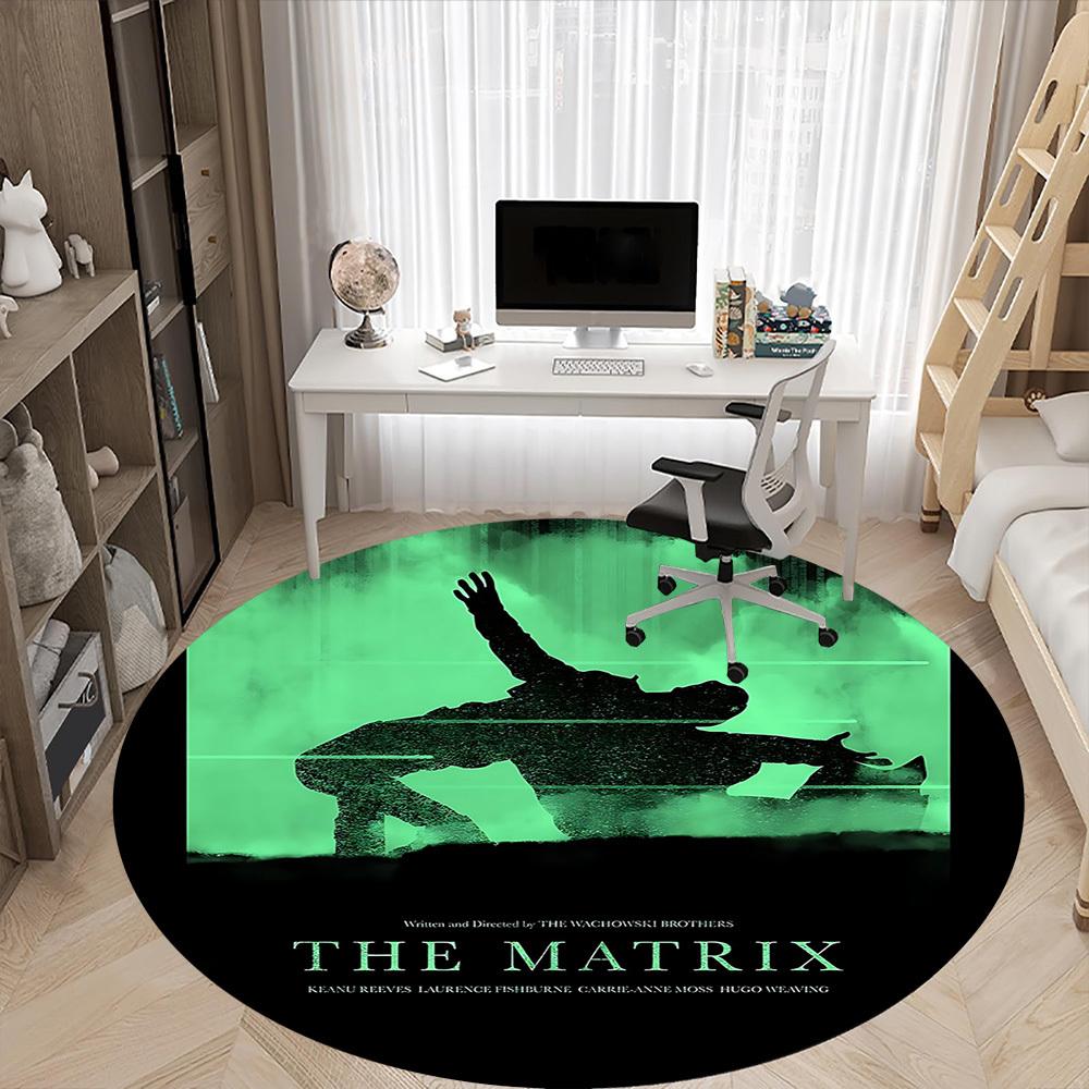 1 шт. Круглый ковер The Matrix Office, Под офисные стулья, Спальня, Гостиная, Декор для дома, Декор комнаты, Доступен в различных размерах