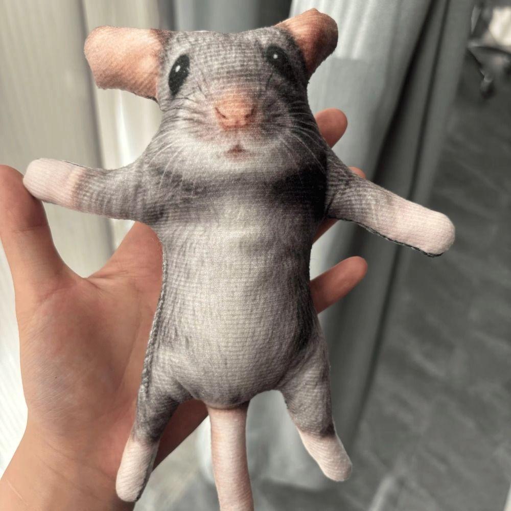 Simulated Mouse Doll Built in Skeleton Funny Mouse Toy Creative Plush Rat Children