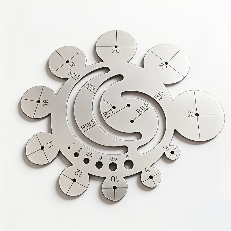 11 in 1 Radius Gauge Circle Template Clear Scale 8-24mm Round Corner Arc Measuring Tool for Student School Drafting Projects