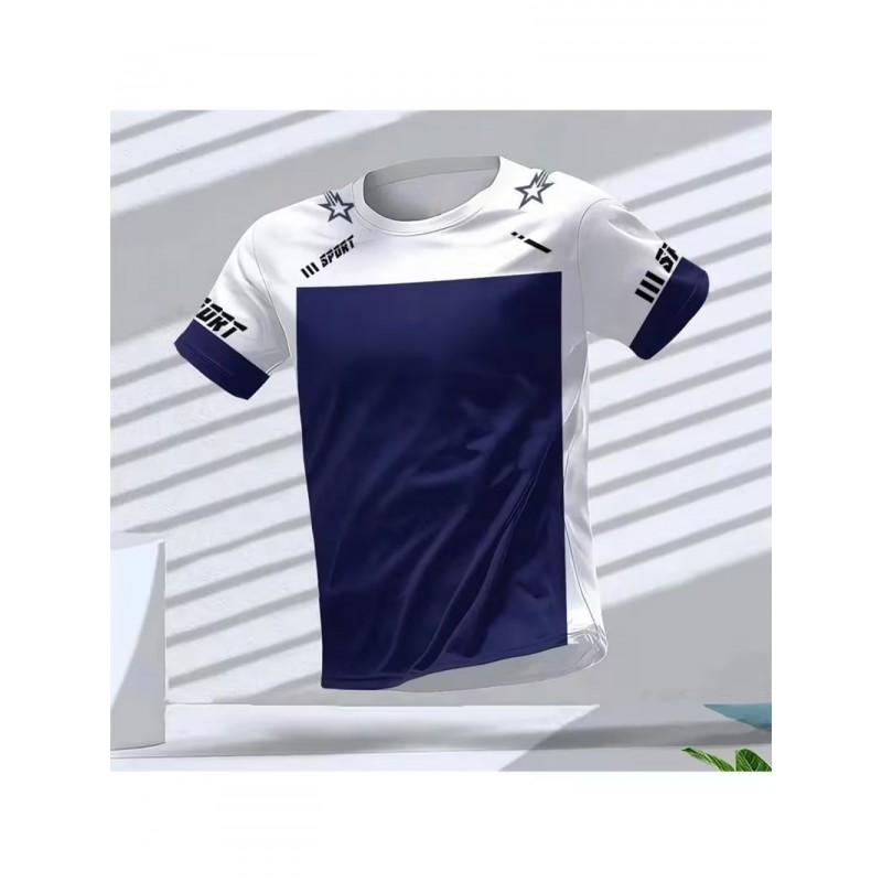 Mens 3D Digital Print Athletic Running Tee - Breathable Quick Dry Short Sleeve T-Shirt Workout