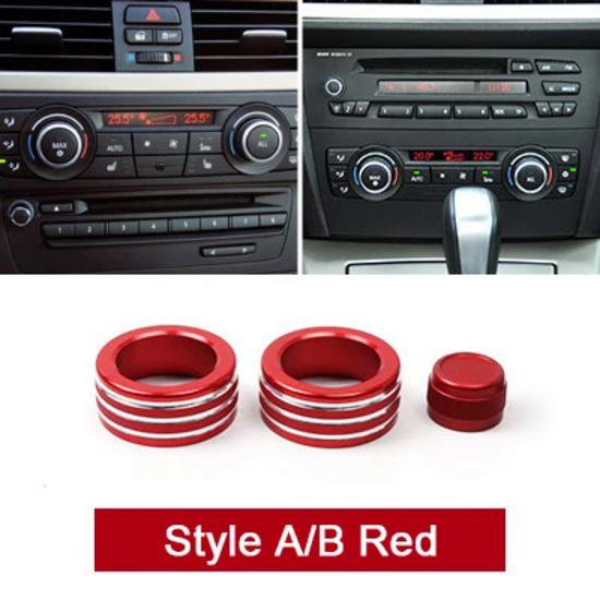 Авто салон центр управления кондиционером звук ручка кольцо крышка украшения аксессуары для BMW E90 E92 E93 3 серии 2005-12
