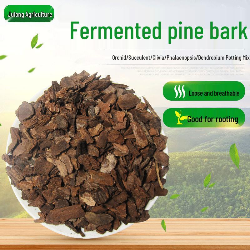 Dendrobium Orchid & Blueberry Substrate: Fermented Pine Bark with Succulent Support