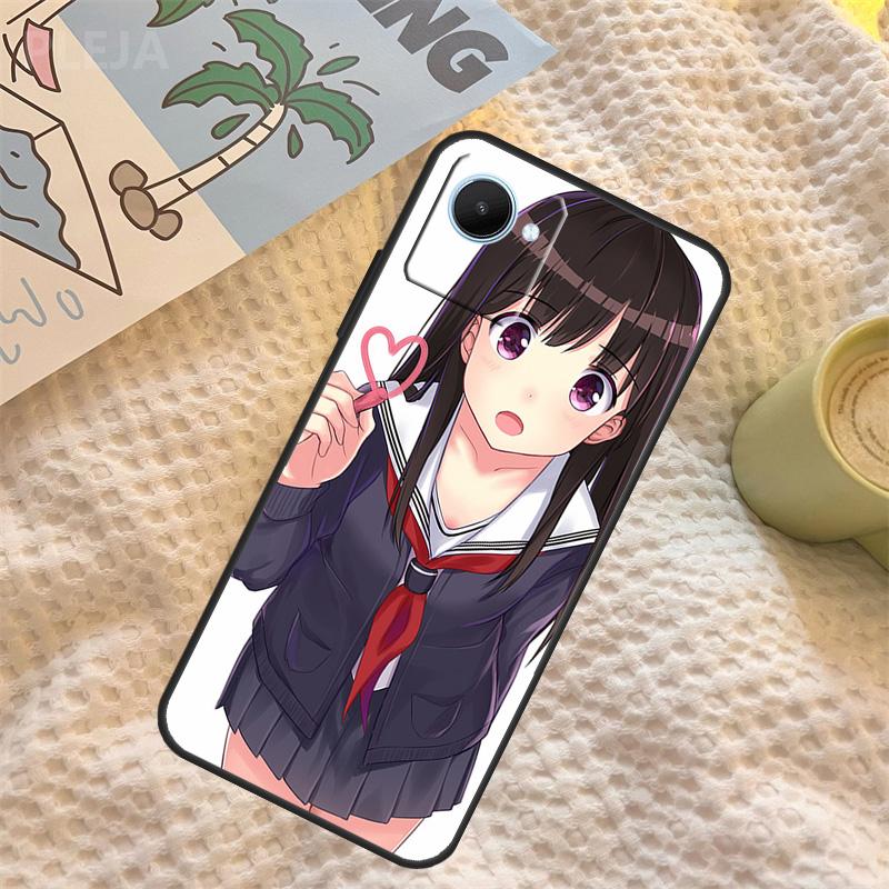 Аниме девушка мультфильм япония милый Чехол Для Realme C67 C63 C55 C51 C75 C61 C53 C35 C65 C71 11 12 13 14 15 Pro Plus GT6 GT7 Pro