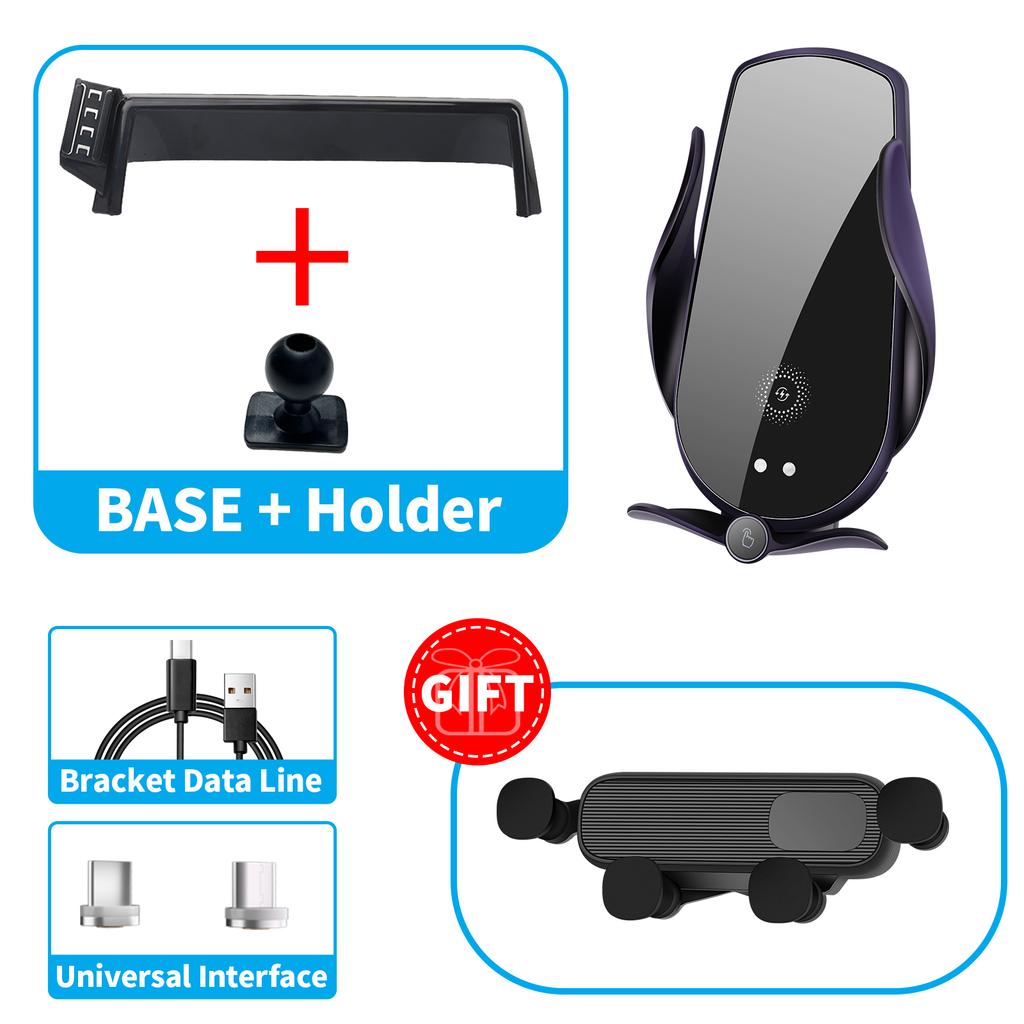 for Peugeot 2008 - (7in)Car Phone Holder Screen Fixed Navigation Bracket Base Wireless Charging