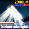 2000LM LED Solar Street Light Outdoor Waterproof LED For Garden Wall Adjustable Angle Solar Lamp Built-in Lithium Battery
