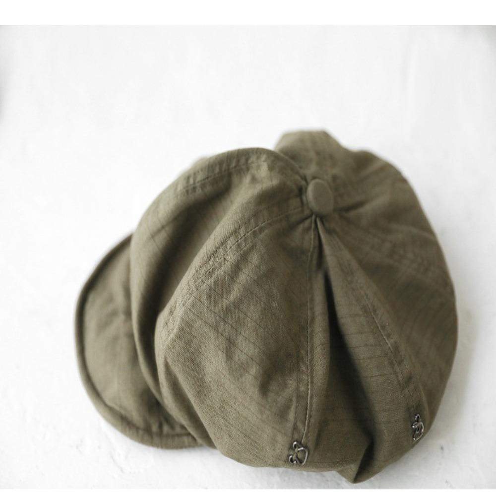 Casual Plus Size Newsboy Caps Cotton Dome Painters Hats Literary Cap