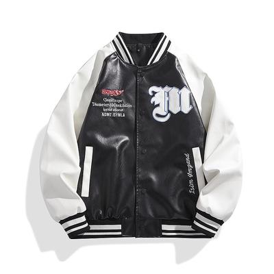 Осенняя новая куртка кожаная куртка модный тренд универсальная одежда для локомотива студенческая одежда верхняя часть пальто с цветовым сочетанием