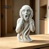 Высококачественная скульптура с текстурой, 3D-печать, Статуя «Крик», Абстрактная экспрессионистская фигурка искусства с полой классической формой, Повторно вырезанный текучий дизайн,