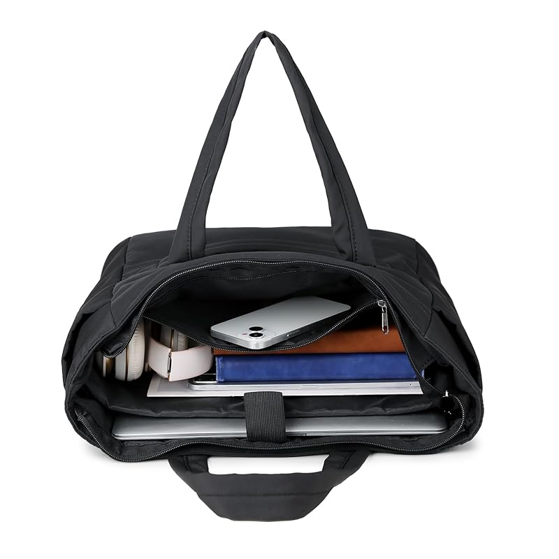 Сумка-тоут CC-MAX женская мужская Двойного использования водоотталкивающий нейлон большая вместимость Пушистое ощущение много карманов Открытие/закрытие на молнии ручная кладь CC2428