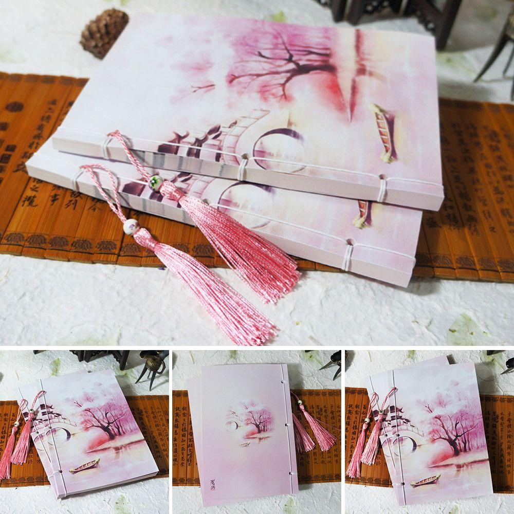 Sketchbook Wire-bound Notebook Handmade Journal Notepad Tassel Diary Note Book Office Stationery