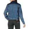 Levis FW22 Куртка джинсовая повседневная однобортная с лацканами и цветными блоками Женские куртки Синяя A0324-0005