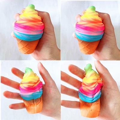 1 шт., красочные Jumbo Kawaii, милый стиль, ремешки для телефона, Радуга, мороженое, мягкий шарм