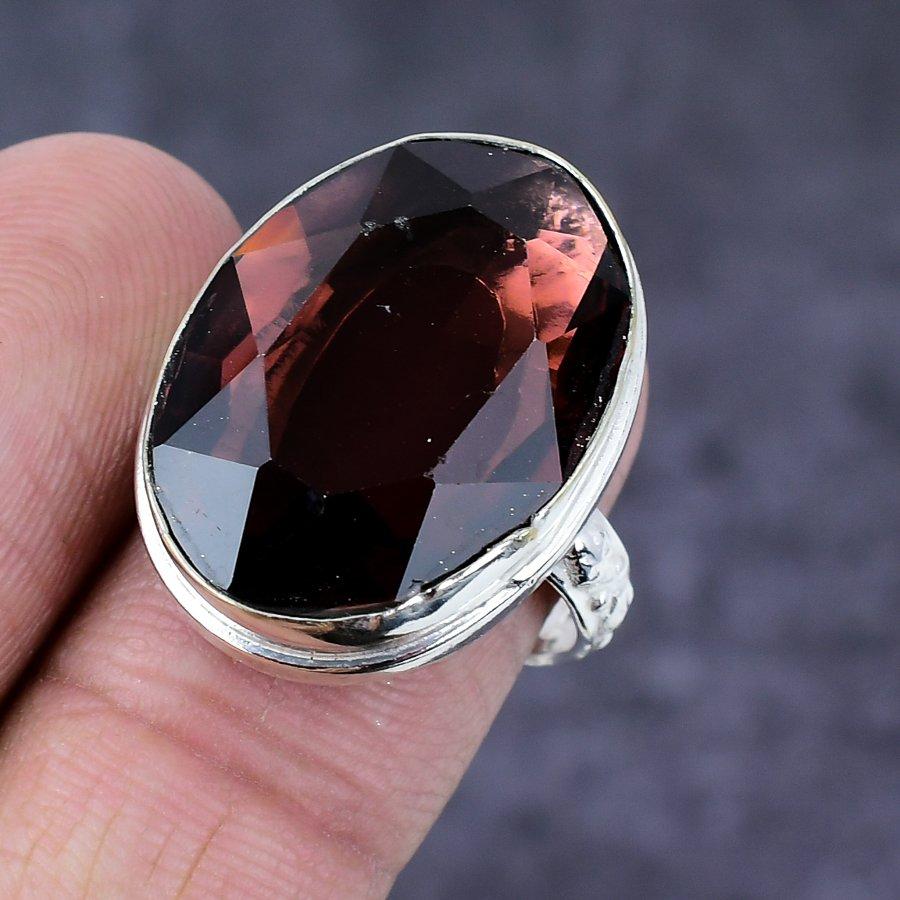 Кольцо из серебра 925 пробы с драгоценным камнем морганит, размер 7, подарочное ювелирное изделие H2b19