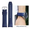 Черный силиконовый спортивный ремешок для часов Tissot 1853 Starfish Diving T120, 22 мм, изогнутый конец