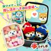 TabisuruMameshiba Osan Pouch, Oshikatsu, Plush Toy, Decoration Box, Box Pouch (Mameko PinkWhite)