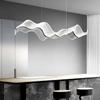 Acrylic Ribbon Chandelier for Hotel Reception, Bar, or Tea Room – Modern Minimalist Design