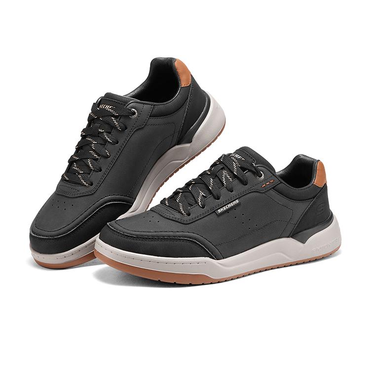 Skechers Мужские уличные кеды USA Легкие Удобные Простые Классические Модные Повседневные Ленивый Стиль Низкие Кеды для скейтборда Мужские кроссовки Черные 211250-BLK
