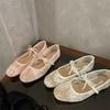 Дышащие женские туфли Мэри Джейн на плоской подошве Модные туфли с бабочкой Laides Мягкая подошва Комфортная обувь в уличном стиле