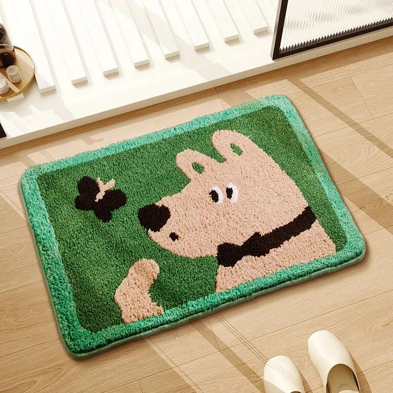 Kawaii Penguin Plush Bathroom Rug, Creative Cartoon Animal Design Non-slip Mat For Home Entryway Indoor Aesthetic Decor