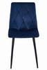 LIBRA chair - navy blue velvet / black legs x 1