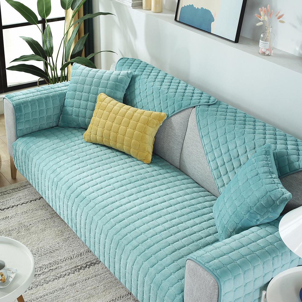 Чехол на подушку для дивана, толстые плюшевые подушки, защитный чехол для дивана для гостиной, универсальный чехол для диванной подушки, 1/2/3/4 сиденья