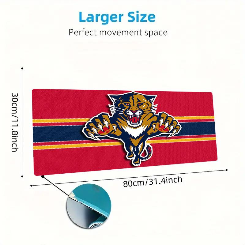 Florida Panthers Print Cushion Non-slip Laptop Tablet Big Mousepad XXL Mat Mini PC Playmat With Lock edge